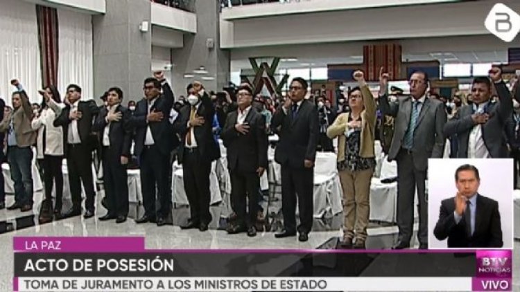 Arce posesiona a su gabinete ministerial con un rostro renovado de militantes del MAS