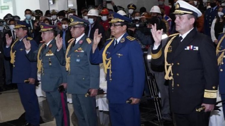 Arce posesiona al Alto Mando Militar para «garantizar» su Gobierno