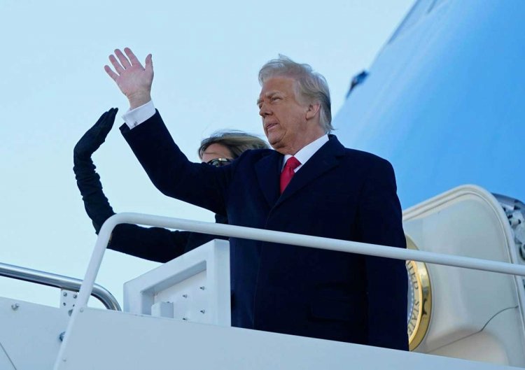 ‘Volveremos de alguna forma’, dice Trump antes de partir de Washington