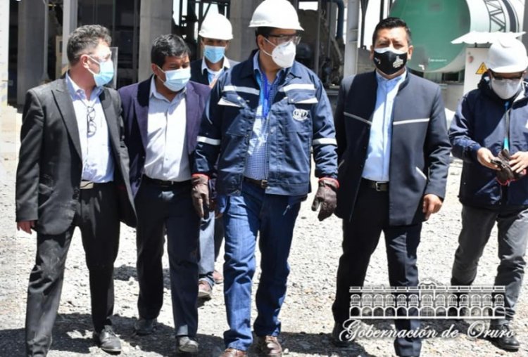 Arce anuncia $us 345 MM en planta de zinc y reactivación de empresas estatales en Oruro