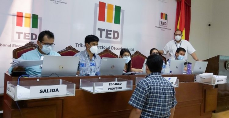 El TED Tarija concluye el cómputo de actas de votación de 5 municipios