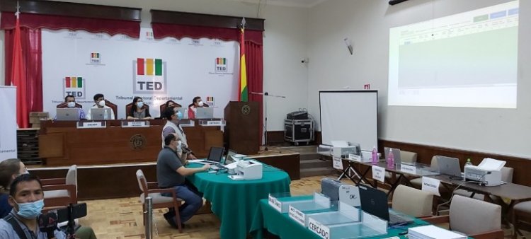 El TED Tarija describe en un simulacro los pasos del cómputo electoral