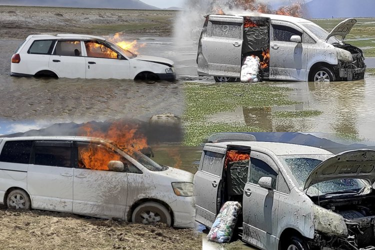 Militares incineran tres vehículos y decomisan otros cinco junto a mercadería de contrabando