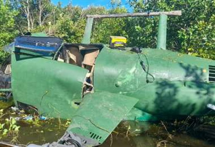 Helicóptero con droga cayó en San Ignacio de Velasco
