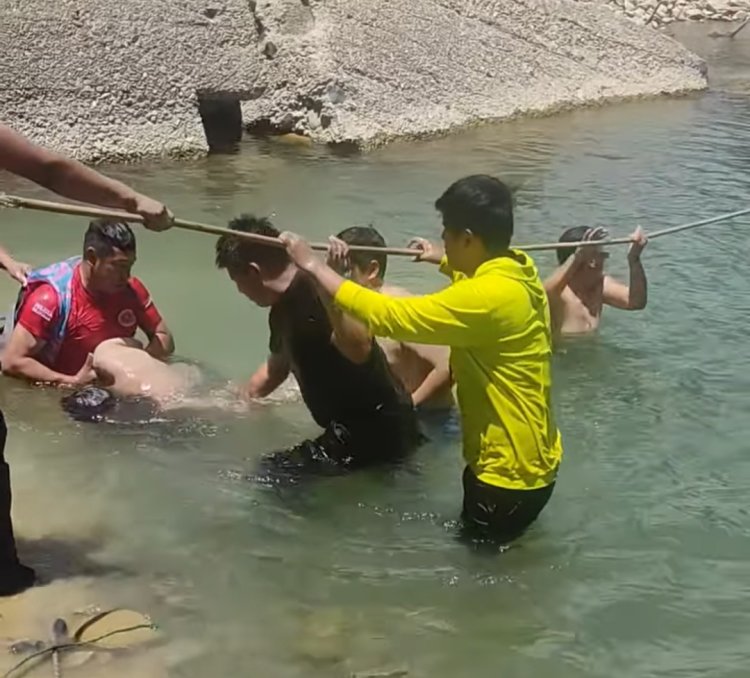 Bomberos y Voluntarios recuperan el cuerpo sin vida de un Joven de 22 Años que murió ahogado en Lajas