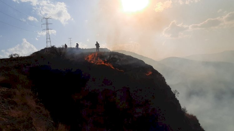 Incendio de magnitud en la serranía de Sama (Pajchani) se torna incontrolable